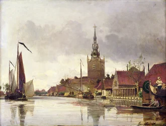 Vista de Overschie cerca de Róterdam, 1856